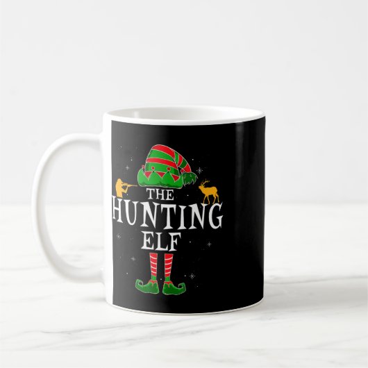 Die Jagdelf-Gruppe passt Familie Weihnachten Hu Kaffeetasse (Links)