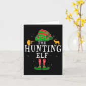 Die Jagdelf-Gruppe passt Familie Weihnachten Hu Karte (Gelbe Blume)