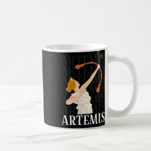 Die Jagdgöttin Artemis und der griechische Mond Kaffeetasse