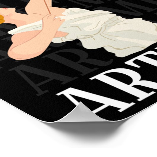 Die Jagdgöttin Artemis und der griechische Mond Poster (Ecke)