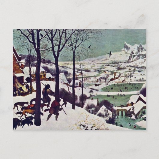 Die Jäger im Schnee, durch Bruegel D. Ä. Pieter Postkarte (Vorderseite)