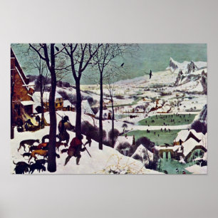 Die Jäger im Schnee von Bruegel D. Ä. Pieter Poster
