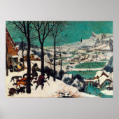 Die Jäger im Schnee von Pieter Brueghel Poster (Vorne)