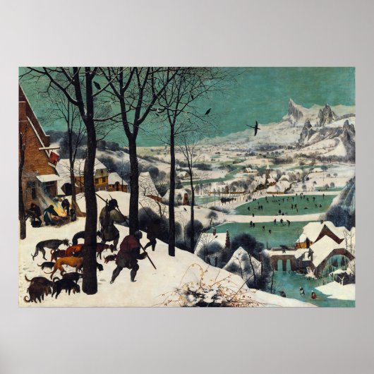 Die Jäger im Schnee von Pieter Brueghel Poster (Vorne)