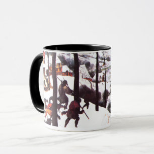 "Die Jäger im Schnee" Weihnachtsfeiertage der Sch Tasse