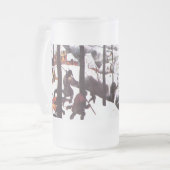 "Die Jäger im Schnee" Weihnachtsgeschenk der Fine Bierglas (Vorderseite Links)