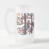 "Die Jäger im Schnee" Weihnachtsgeschenk der Fine Bierglas (Links)