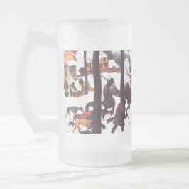 "Die Jäger im Schnee" Weihnachtsgeschenk der Fine  Bierglas