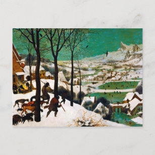 Die Jäger im Schnee (Winter) von Pieter Bruegel Postkarte