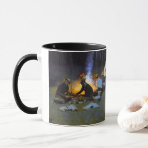 Die Jäger Mahlzeit Frederic Remington Rustikal  Tasse