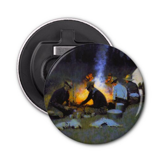 Die Jäger's Supper Frederic Remington Rustic Flaschenöffner (Vorderseite)