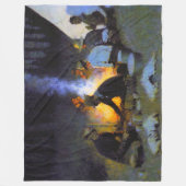 Die Jäger's Supper Frederic Remington Rustic Fleecedecke (Vorderseite)