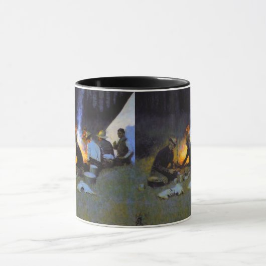 Die Jäger's Supper Frederic Remington Rustic Tasse (Zentrum)
