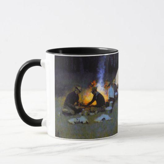 Die Jäger's Supper Frederic Remington Rustic Tasse (Links)