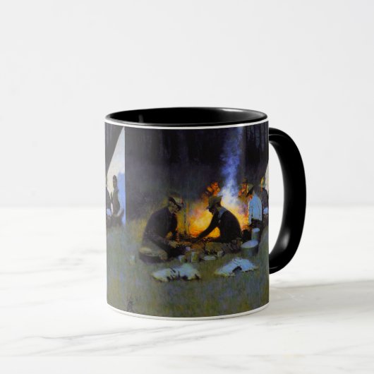 Die Jäger's Supper Frederic Remington Rustic Tasse (VorderseiteRechts)