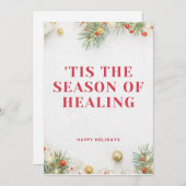 Die Jahreszeit der Heilung Feiertagskarte (Vorne/Hinten)