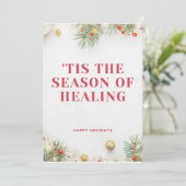 Die Jahreszeit der Heilung Feiertagskarte (Stehend Vorderseite)