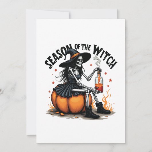 Die Jahreszeit der Hexe lecker Hallowee Wtich Dankeskarte (Vorderseite)