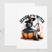 Die Jahreszeit der Hexe lecker Hallowee Wtich Dankeskarte (Vorne/Hinten)