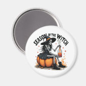 Die Jahreszeit der Hexe lecker Hallowee Wtich Magnet (Vorderseite/Rückseite)