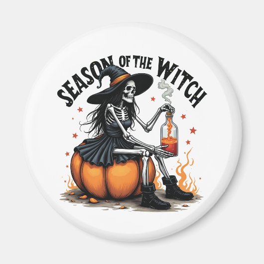 Die Jahreszeit der Hexe lecker Hallowee Wtich Magnet (Vorne)