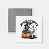 Die Jahreszeit der Hexe lecker Hallowee Wtich Magnet (Vorderseite/Rückseite)