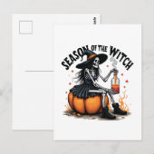 Die Jahreszeit der Hexe lecker Hallowee Wtich Postkarte (Vorne/Hinten)