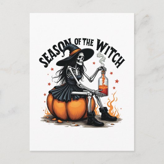 Die Jahreszeit der Hexe lecker Hallowee Wtich Postkarte (Vorderseite)