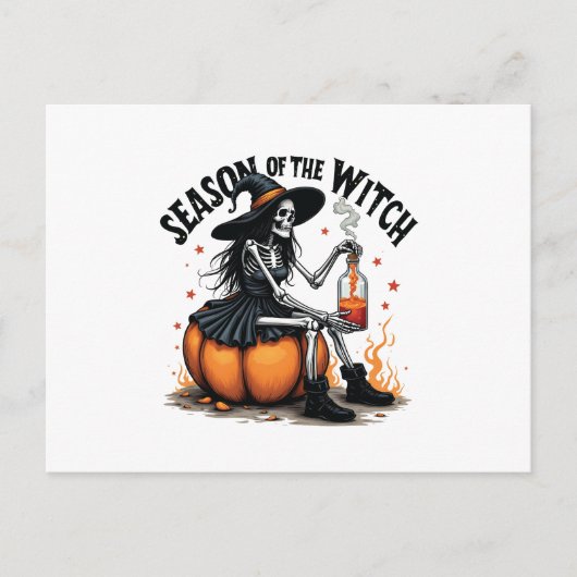 Die Jahreszeit der Hexe lecker Hallowee Wtich Postkarte (Vorderseite)