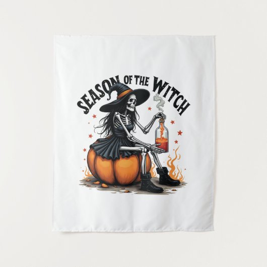 Die Jahreszeit der Hexe lecker Hallowee Wtich Wandteppich (Vorderseite)
