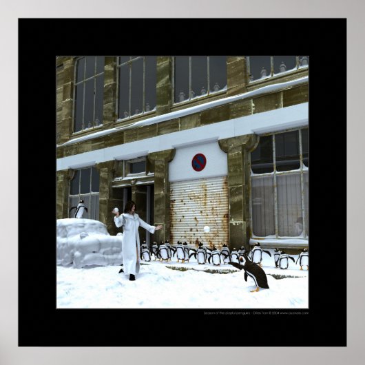 Die Jahreszeit der spielerischen Pinguine Poster (Vorne)