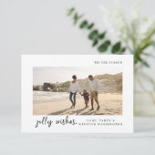 Die Jahreszeit | Einfache Weihnachtskarte Dankeskarte (Stehend Vorderseite)