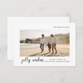 Die Jahreszeit | Einfache Weihnachtskarte Dankeskarte (Vorne/Hinten)