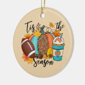 Die Jahreszeit | Fall | Rugby Keramik Ornament (Links)