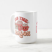 Die Jahreszeit frohe Weihnachts-Drink-Tasse Kaffeetasse (Vorderseite Links)