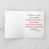 Die Jahreszeit für das Geben der Karte (Innenseite)