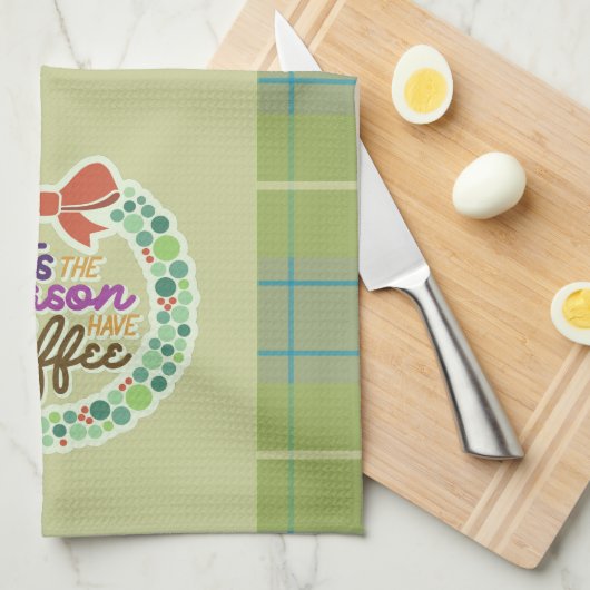 Die Jahreszeit für Kaffee Geschirrtuch (Viertel Falte)