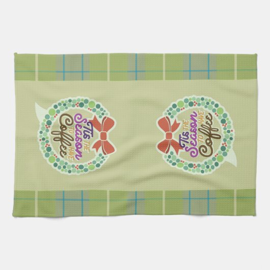 Die Jahreszeit für Kaffee Geschirrtuch (Horizontal)