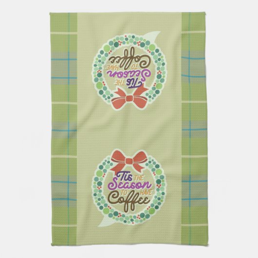 Die Jahreszeit für Kaffee Geschirrtuch (Vertikal)