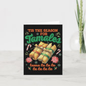 Die Jahreszeit für Tamales Famliy Mexican Christma Karte (Vorderseite)