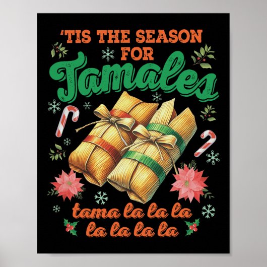 Die Jahreszeit für Tamales Famliy Mexican Christma Poster (Vorne)