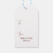 Die Jahreszeit Geschenkanhänger (Rückseite)