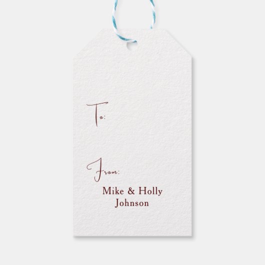 Die Jahreszeit Geschenkanhänger (Rückseite)