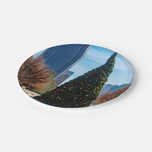 Die Jahreszeit in Dallas Pappteller (Schrägansicht)