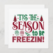 Die Jahreszeit ist der frostige Winterschneemann (Vorne/Hinten)