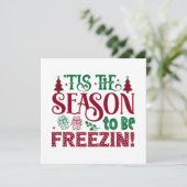 Die Jahreszeit ist der frostige Winterschneemann (Stehend Vorderseite)