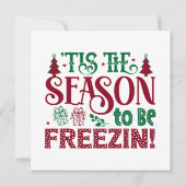 Die Jahreszeit ist der frostige Winterschneemann (Rückseite)