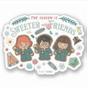 Die Jahreszeit ist süßer mit Freunden Aufkleber (Vorderseite)