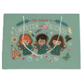 Die Jahreszeit ist süßer mit Freunden Große Geschenktüte (Vorderseite)