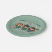 Die Jahreszeit ist süßer mit Freunden Pappteller (Schrägansicht)